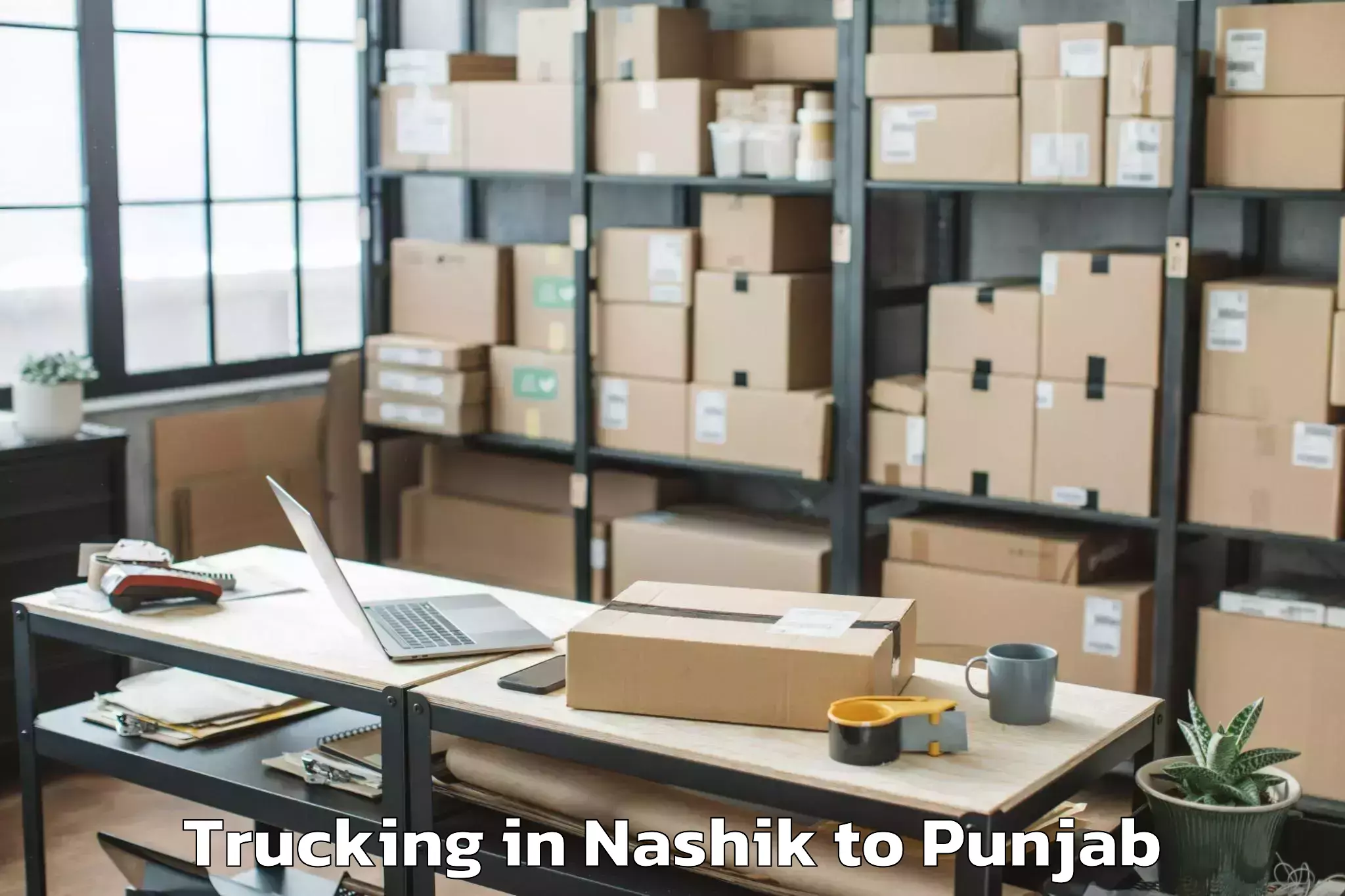 Book Nashik to Mukerian Trucking Online